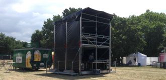 Layher Event-System FOH Regieplatz Event Festival